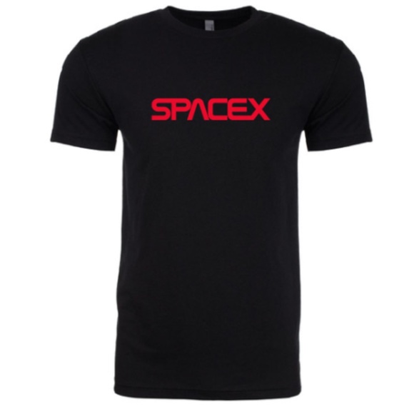 SpaceX Tesla NEW Men's Classic NASA Worm Logo Style T-Shirt in Black S-M-L-XL - Picture 1 of 7
